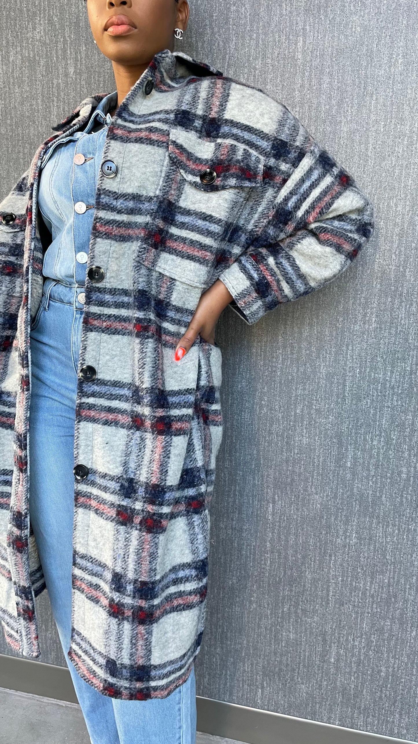 Plaid Out Long Shacket