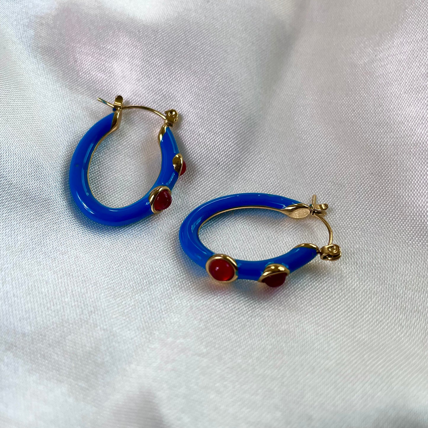 Blue Lagoon Hoop Earrings
