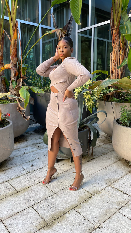Athina Ribbed Midi Dress